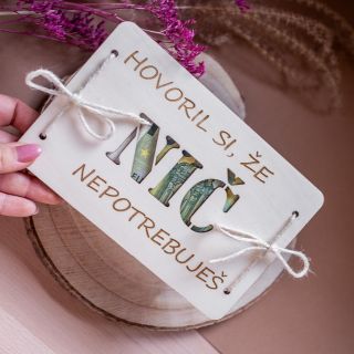 Hľadáš darček pre toho, kto nikdy NIČ nechce a nepotrebuje ? Už si našiel/našla. € sú vždy dobrá záchrana a darované takto...